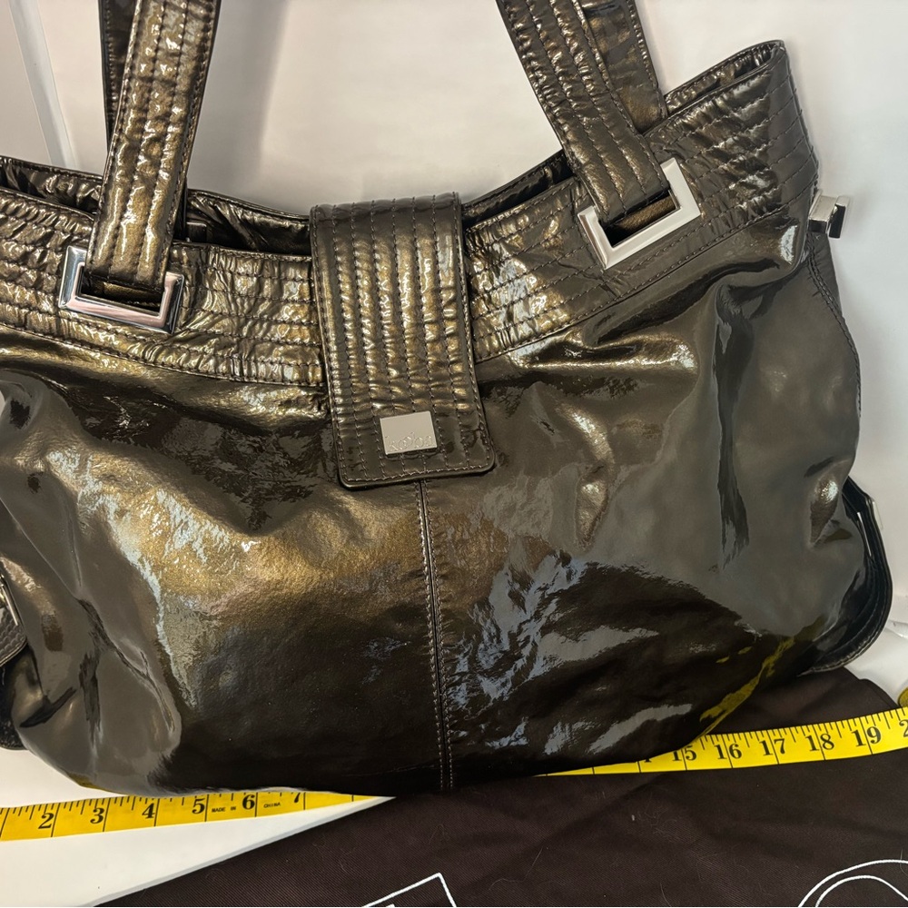 Kooba greenish Patent Leather Shoulder Bag with dust bag - Picture 8 of 16